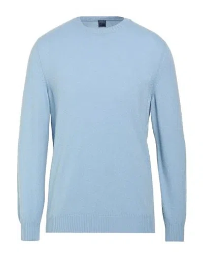 Fedeli Man Sweater Light Blue Size 46 Cashmere