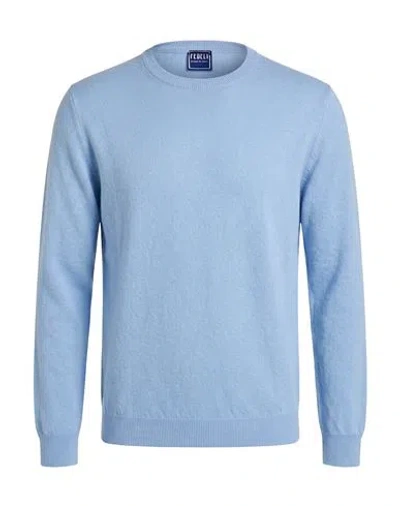 Fedeli Man Sweater Light Blue Size 48 Cashmere