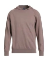 Fedeli Man Sweater Light Brown Size 3xl Cotton In Nude