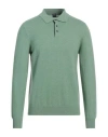Fedeli Man Sweater Light Green Size 40 Cashmere In Green