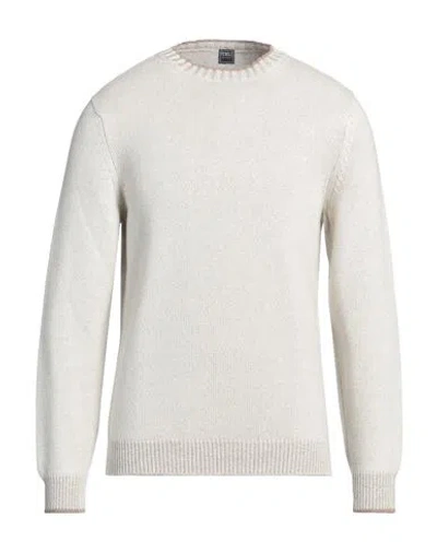 Fedeli Man Sweater Light Grey Size 40 Cashmere, Cotton