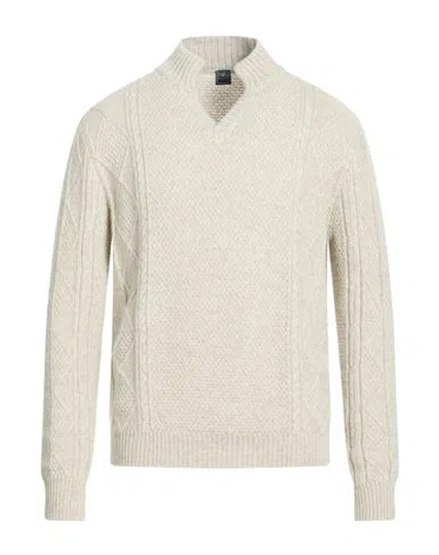 Fedeli Man Sweater Light Grey Size 40 Cashmere In Multi