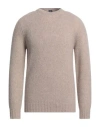 Fedeli Man Turtleneck Light Grey Size 46 Virgin Wool, Cashmere, Polyamide In Grey