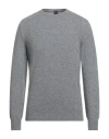 Fedeli Man Sweater Light Grey Size 44 Cashmere In Gray