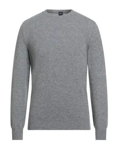 Fedeli Man Sweater Light Grey Size 44 Cashmere In Gray