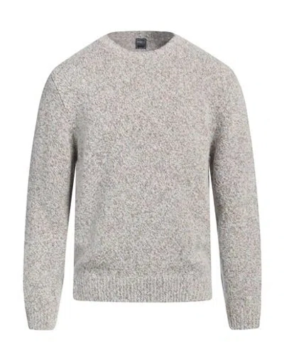 Fedeli Man Sweater Light Grey Size 44 Cashmere, Wool, Polyester In Gray