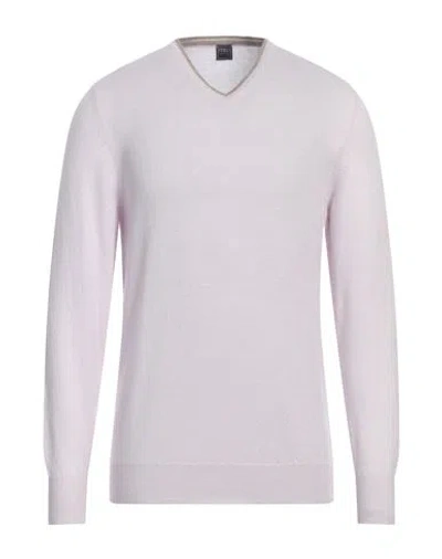 Fedeli Man Sweater Lilac Size 40 Cashmere, Linen In Purple