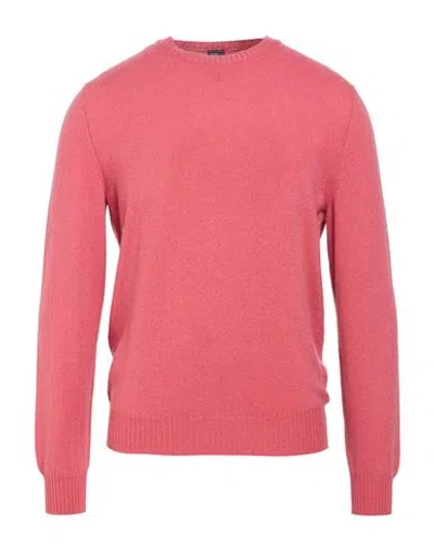Fedeli Man Sweater Magenta Size 40 Cashmere In Red