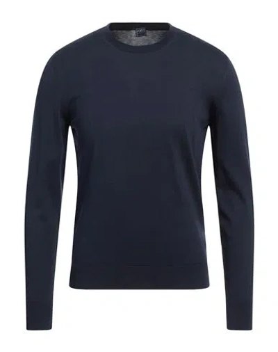 Fedeli Man Sweater Midnight Blue Size 38 Cotton