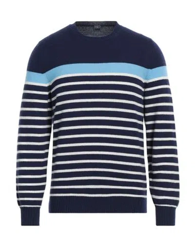 Fedeli Man Sweater Midnight Blue Size 40 Cashmere