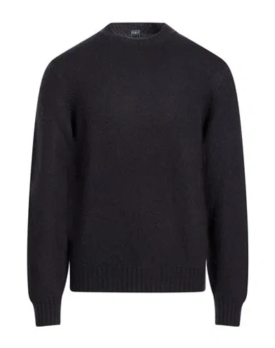 Fedeli Man Sweater Midnight Blue Size 40 Wool, Cashmere In Black