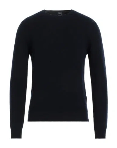FEDELI FEDELI MAN SWEATER MIDNIGHT BLUE SIZE 40 CASHMERE