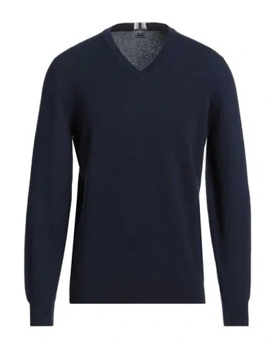 Fedeli Man Sweater Midnight Blue Size 42 Cashmere