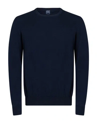 Fedeli Man Sweater Midnight Blue Size 46 Cashmere