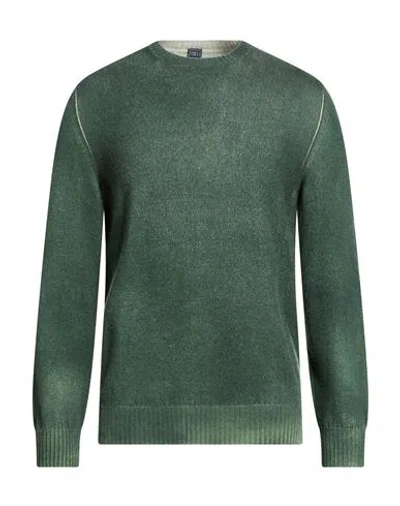 Fedeli Man Sweater Military Green Size 36 Cashmere