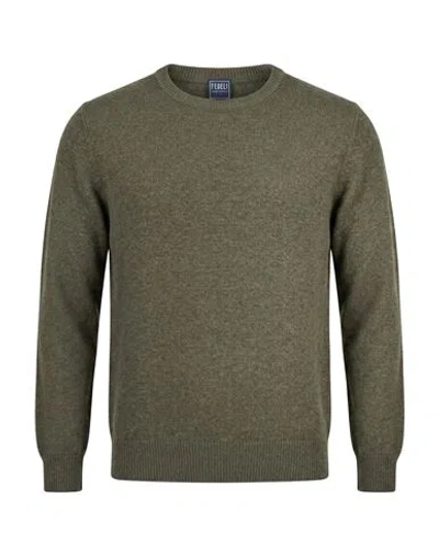 Fedeli Man Sweater Military Green Size 36 Cashmere