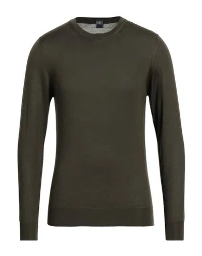 Fedeli Man Sweater Military Green Size 46 Cashmere, Silk