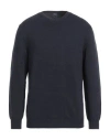 Fedeli Man Sweater Navy Size 40 Cotton, Polyester In Blue