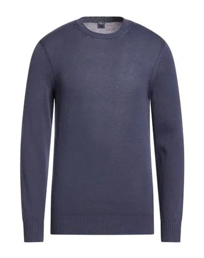 Fedeli Man Sweater Navy Size 36 Cotton In Blue