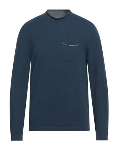 Fedeli Man Sweater Navy Size 40 Cashmere In Blue