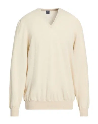 Fedeli Man Sweater Off White Size 48 Cashmere