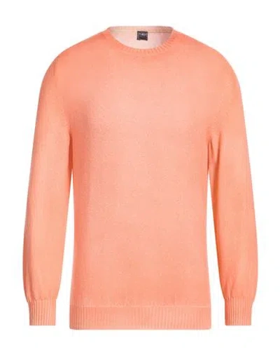 Fedeli Man Sweater Orange Size 38 Cashmere