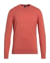Fedeli Orange Silk And Cashmere Pullover In Orange