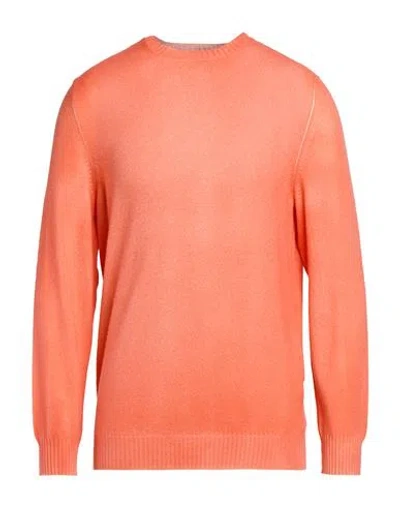 Fedeli Man Sweater Orange Size 46 Cashmere