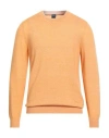 Fedeli Man Sweater Orange Size M Cashmere, Linen