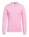 Fedeli Man Sweater Pink Size 44 Cashmere, Polyamide