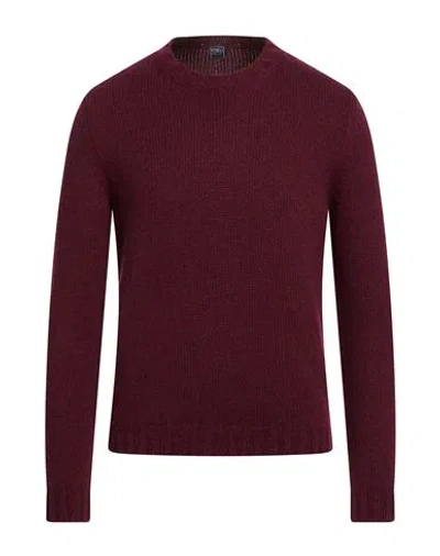 Fedeli Man Sweater Plum Size 42 Cashmere In Burgundy