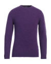 Fedeli Man Sweater Purple Size 42 Virgin Wool, Cashmere, Polyamide