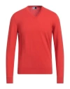 Fedeli Man Sweater Red Size 42 Cashmere