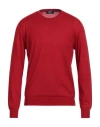 Fedeli Man Sweater Red Size 42 Cashmere, Silk