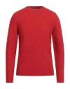 Fedeli Man Sweater Red Size 42 Virgin Wool, Cashmere, Polyamide