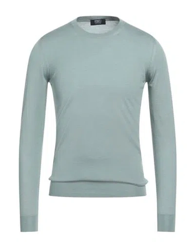 Fedeli Man Sweater Sage Green Size 36 Cashmere, Silk