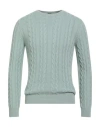 Fedeli Man Sweater Sage Green Size 38 Cashmere In Green