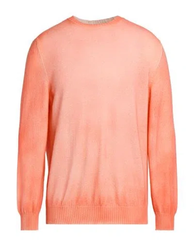 Fedeli Man Sweater Salmon Pink Size 48 Cashmere In Orange