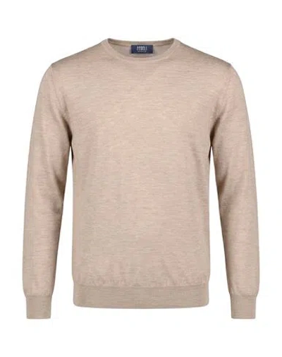 Fedeli Man Sweater Sand Size 42 Cashmere, Silk In Neutral