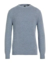 Fedeli Man Sweater Sky Blue Size 40 Wool, Cashmere