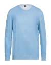 Fedeli Man Sweater Sky Blue Size 42 Cotton