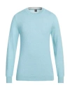Fedeli Man Sweater Sky Blue Size Xs Cashmere, Linen