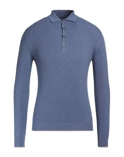 Fedeli Man Sweater Slate Blue Size 38 Cashmere