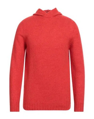 Fedeli Man Sweater Tomato Red Size 42 Virgin Wool, Cashmere, Polyamide