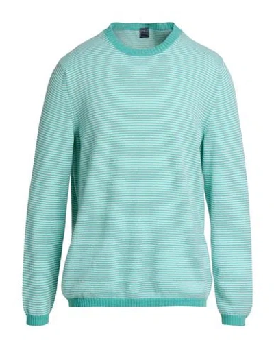 Fedeli Man Sweater Turquoise Size 44 Cashmere In Blue