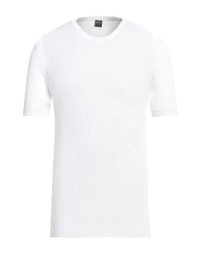 Fedeli Man Sweater White Size 40 Cotton