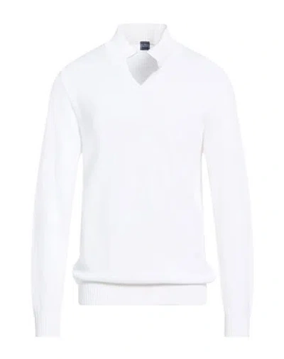Fedeli Man Sweater White Size 48 Cotton
