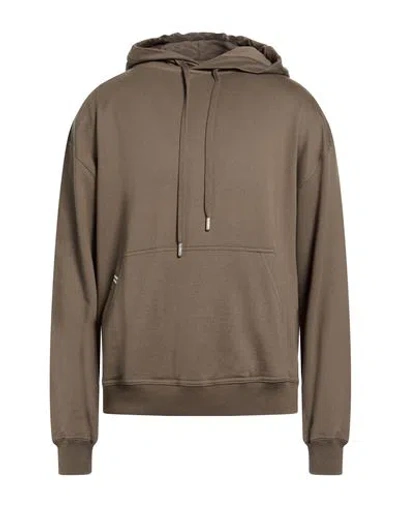 Fedeli Man Sweatshirt Military Green Size M Cotton In Gray