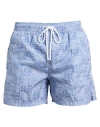 Fedeli Man Swim Trunks Blue Size M Textile Fibers In Blue