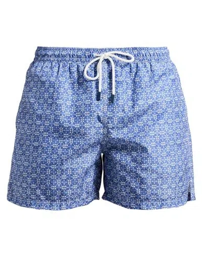 Fedeli Man Swim Trunks Blue Size S Recycled Polyester In Blue